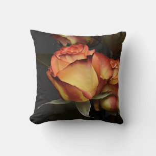 Orange, Red and Yellow Roses Cushion