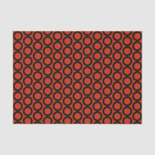 Orange Red Black Pattern Tissue Paper