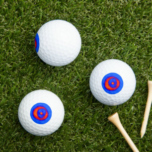 Orange Red Blue Golf Balls