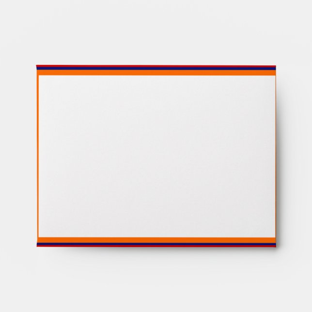 Orange Red Blue Solid Borders Envelope (Front)