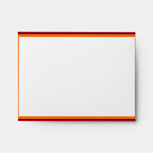 Orange Red Blue Solid Borders Envelope