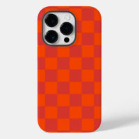 Orange Red Chequered Gingham Pattern