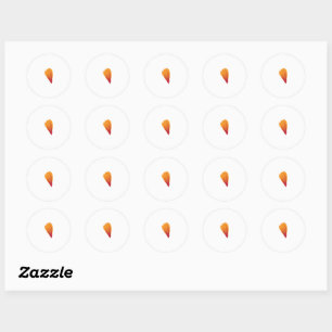 orange, red colour clip art Sticker