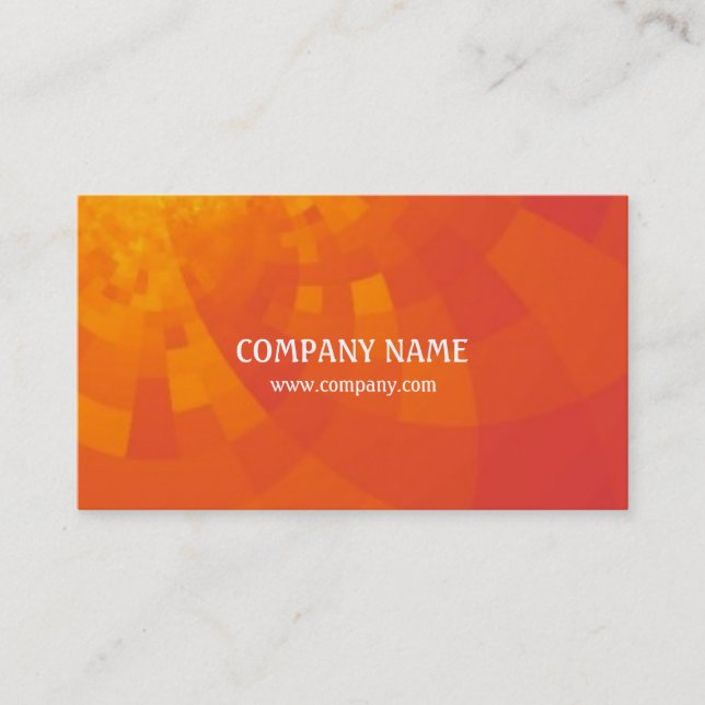 Orange-Red Colours Scheme Abstract Modern Generic Business Card (Front)