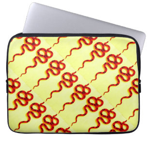 orange/red coral snakes laptop sleeve