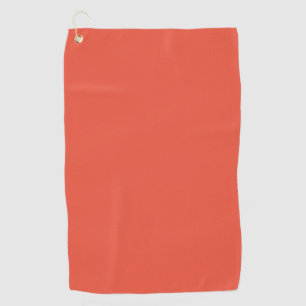 Orange Red #EC553E, Pale Copper Golf Towel