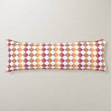 Orange Red Gradient Diamond Chequered Pattern