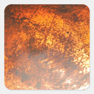 Orange & red Junk Yard vintage Truck Square Sticker