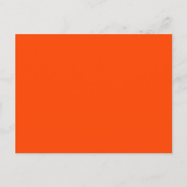 Orange Red Modern Minimalist Blank Postcard (Front)