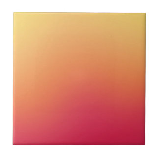 Orange Red Ombre Gradient Blur Abstract Design Tile