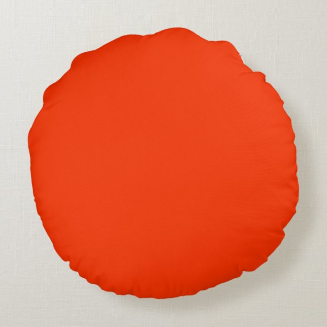 orange red plain solid colour pillow (Back)