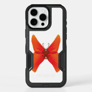 Orange Red Poppy Butterfly with Your Name