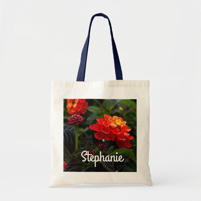 Orange Red Trailing Lantana #1-2 Tote Bag (Front)