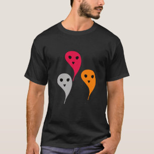 Orange red yellow grey halloween ghost pattern w t T-Shirt