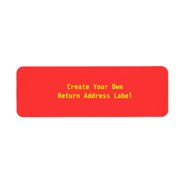 Orange Red yellow Return Address Label (Front)