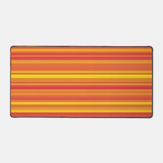 Orange Red Yellow Stripes Desk Mat