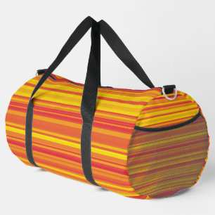 Orange Red Yellow Stripes Duffle Bag