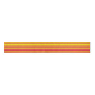 Orange Red Yellow Stripes Grosgrain Ribbon