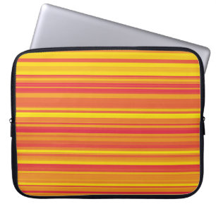 Orange Red Yellow Stripes Laptop Sleeve