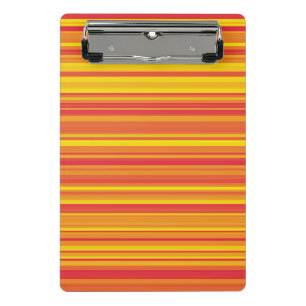 Orange Red Yellow Stripes Mini Clipboard
