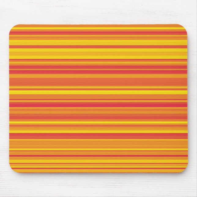 Orange Red Yellow Stripes Mouse Pad (Front)