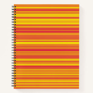 Orange Red Yellow Stripes Notebook