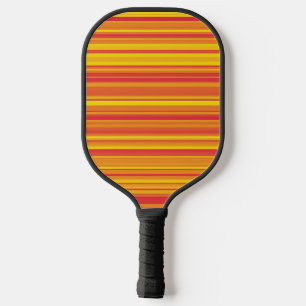 Orange Red Yellow Stripes Pickleball Paddle
