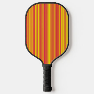 Orange Red Yellow Stripes Pickleball Paddle