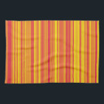 Orange Red Yellow Stripes Tea Towel<br><div class="desc">Orange Red Yellow Stripes kitchen towel</div>