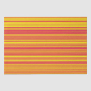 Orange Red Yellow Stripes Tissue Paper