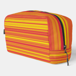 Orange Red Yellow Stripes Toiletry Bag
