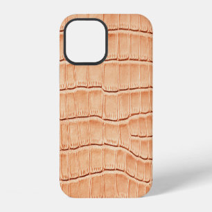 Orange Reptile Leather Texture Design iPhone 12 Case