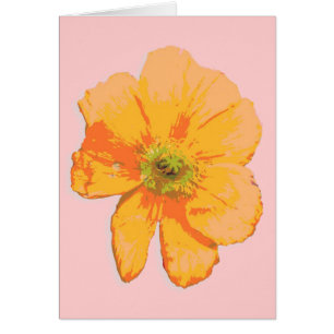 Orange Retro/ PopArt Flower