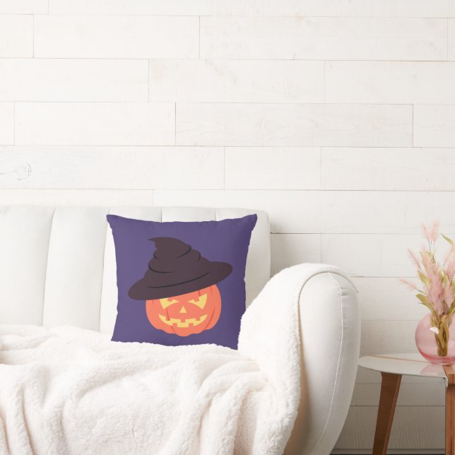 Orange Retro Pumpkin Cushion (Couch)