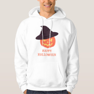 Orange Retro Pumpkin Happy Halloween Hoodie