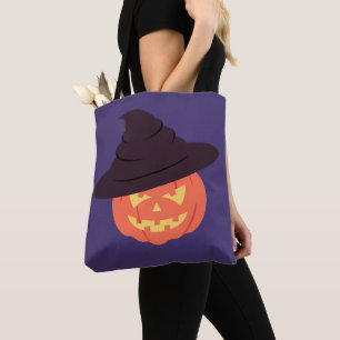 Orange Retro Pumpkin Tote Bag – Vintage Halloween 