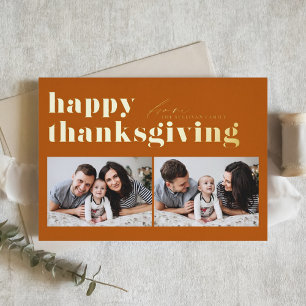 Orange Retro Typography Happy Thanksgiving Photo