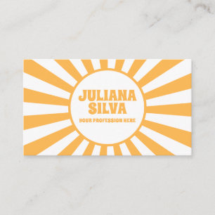 Orange Retro with QR Business Card