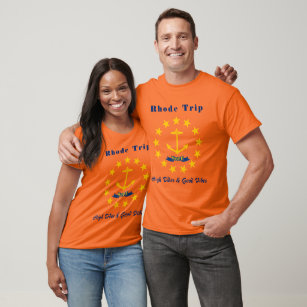 (Orange) Rhode Island Road Trip T-Shirt
