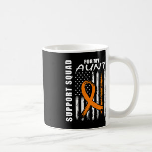 Orange Ribbon Aunt Leukaemia Awareness USA Flag Ca Coffee Mug
