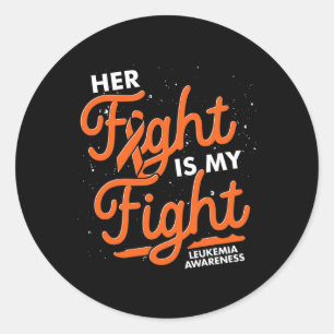 Orange Ribbon Cancer Fight Supporter Leukaemia Awa Classic Round Sticker