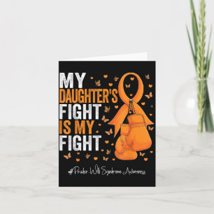 Orange Ribbon Daughter Prader Willi Syndrome Card