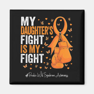 Orange Ribbon Daughter Prader Willi Syndrome Magnet