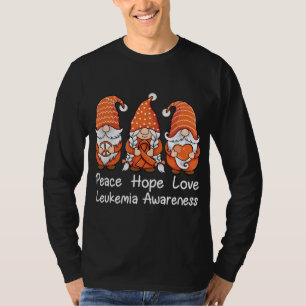 Orange ribbon Gnomes support survivor of Leukaemia T-Shirt