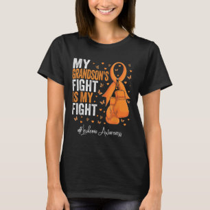 Orange Ribbon Grandson Leukaemia Awareness T-Shirt