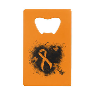 Orange Ribbon Grunge Heart