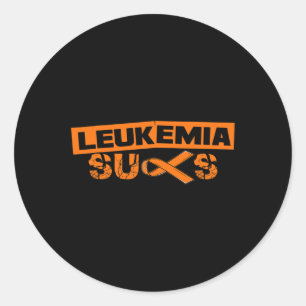 Orange Ribbon I Leukaemia Dad September  Classic Round Sticker