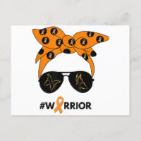 Orange Ribbon Kidney Cancer Warrior Bandanna Unbre
