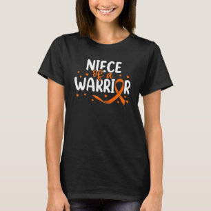 Orange Ribbon Leukaemia Aunt Uncle Niece Of A War T-Shirt