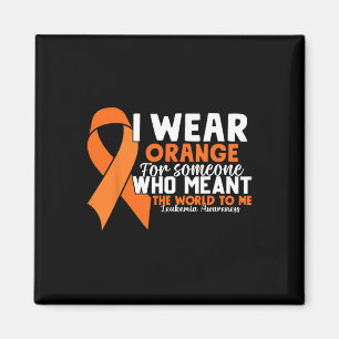 Orange Ribbon Leukaemia Awareness Blood Cancer  Magnet